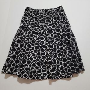 Carole Little A-line linen flare skirt